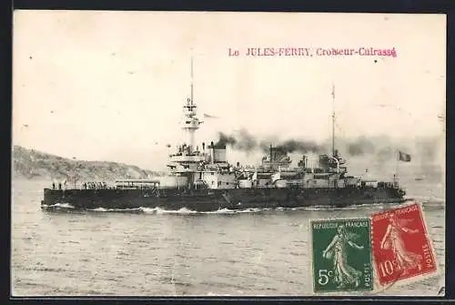 AK Cuirasse Jules-Ferry, a turbines Mirabeau, Kriegsschiff