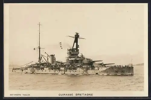 AK Cuirassé Bretagne, Kriegsschiff der franz. Marine