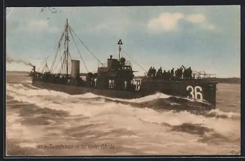 AK Torpedoboot S136 in der Kieler Föhrde