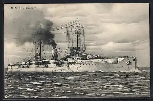 AK Kriegsschiff S. M. S. Blücher in Fahrt