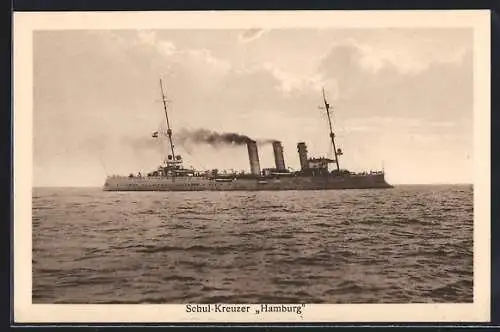 AK Schul-Kreuzer Hamburg der deutschen Marine