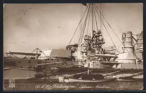 AK S.M.S. Thüringen, Schwere Artillerie, Kriegsschiff