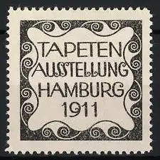 Reklamemarke Hamburg, Tapetenausstellung 1911, Ornamentmuster