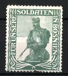 Reklamemarke Bosnien, Für unsere Soldaten, K.u.k. Soldat mit Gewehr