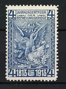 Reklamemarke 1913, Jahrhundertfeier der Befreiungskriege, Adler und Fahnen