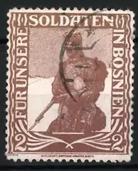 Reklamemarke Bosnien, Für unsere Soldaten, Österr. Soldat mit Gewehr