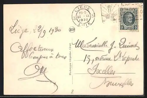 AK Liège, Chemin de fer, une jeune femme