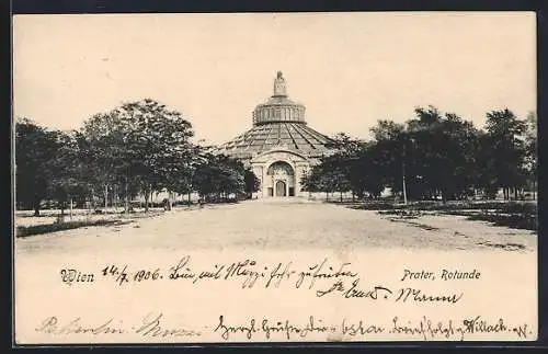 AK Wien, Prater, Rotunde, Frontansicht