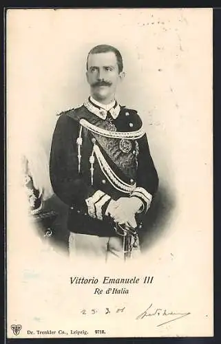 AK Victor Emmanuel III., König von Italien, Chef des k. bayer. 19. Inft.-Regiments in Uniform