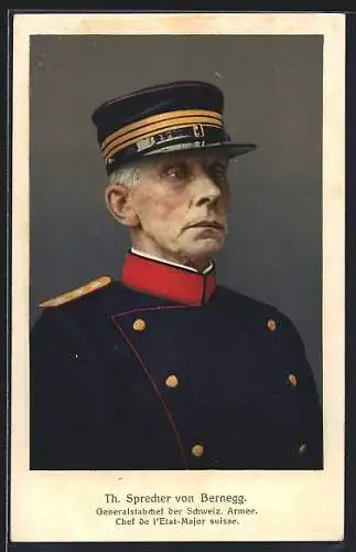 AK Th. Sprecher von Bernegg, Generalstabschef der Schweiz. Armee