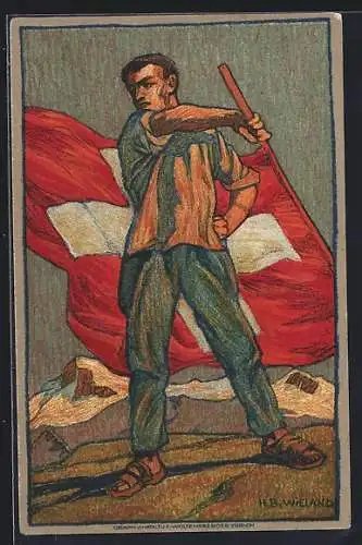 AK Schweizer Bundesfeier 1912, für das Rote Kreuz