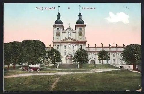 AK Olmütz, Ansicht der Heiligenberg-Kirche, Svatý Kopecek