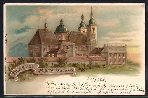 Lithographie Heiligenberg, Wallfahrtskirche