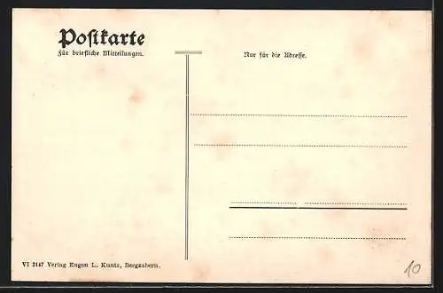 AK Bergzabern, Eingang ins Kurtal, Strassenansicht