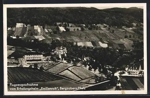 AK Bergzabern /Pfalz, Fliegeraufnahme vom Knderheim Emilienruh