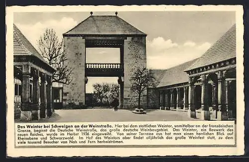 AK Schweigen /Weinstrasse, Das Weintor