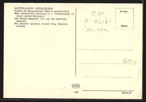 AK Gottwaldov, The factory quarters viewed from Masaryk schools