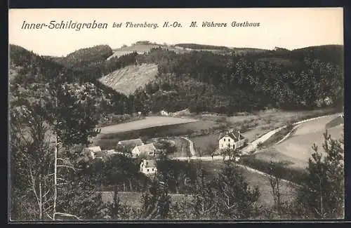 AK Scheiblingkirchen-Thernberg, Inner-Schildgraben mit M. Wöhrers Gasthaus