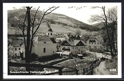 AK Trattenbach /N.-Oe., Ortsansicht mit Kirche