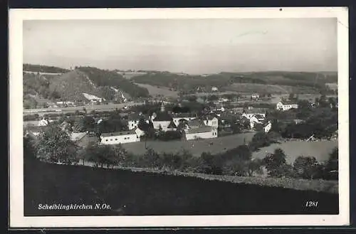 AK Scheiblingkirchen, Ortsansicht mit Umgebung aus der Vogelschau