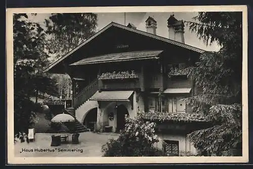 AK Semmering, Haus Hubertus mit Garten