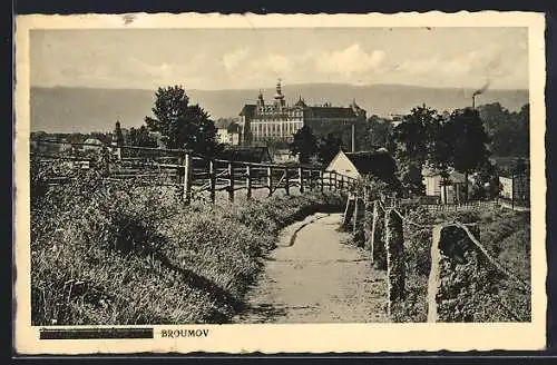 AK Braunau, Blick auf die Stadt von Norden aus