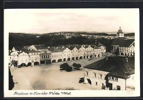 AK Nové Mesto n. Metují, Marktplatz mit Rathaus