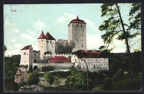 AK Kost, Sicht auf die Burg