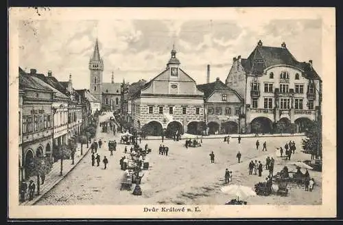 AK Dvur Kralove n. L., Blick zum Marktplatz