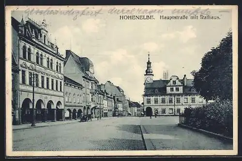 AK Hohenelbe / Vrchlabi, Hotel Appelt, Hauptstrasse am Rathaus