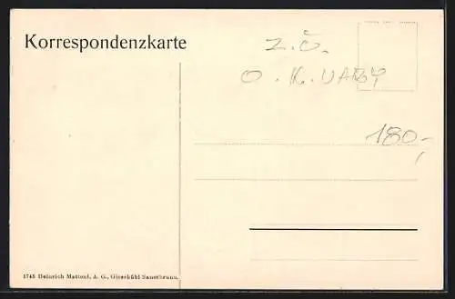 AK Giesshübl-Sauerbrunn, Uferpartie mit Brücken