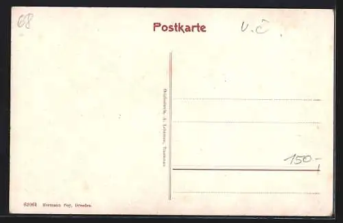 AK Peterbaude im Riesengebirge, Felsige Landschaft am Waldrand