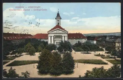 AK Josefstadt, Schönaichplatz aus der Vogelschau