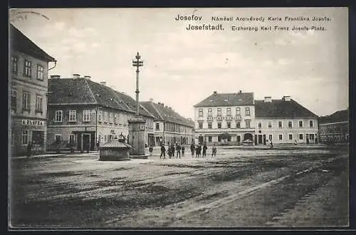 AK Josefstadt / Josefov / Jaromer, Erzherzog Karl Franz Josefs-Platz, Námesti Arcivévody Karla Frantiska Josefa