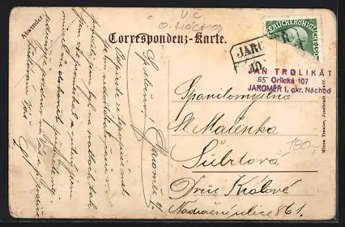 AK Josefstadt / Josefov / Jaromer, Kasinosaal mit Kronleuchter