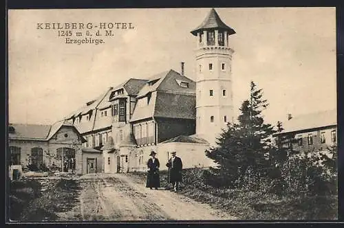 AK Keilberg, Passanten vor dem Keilberg-Hotel