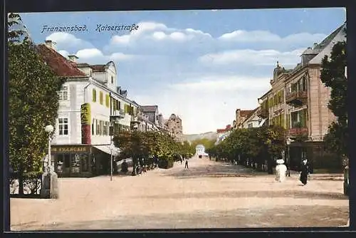 AK Franzensbad, Kaiserstrasse