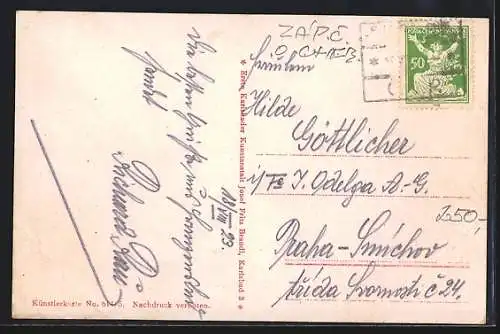 AK Franzensbad, Kaiserstrasse