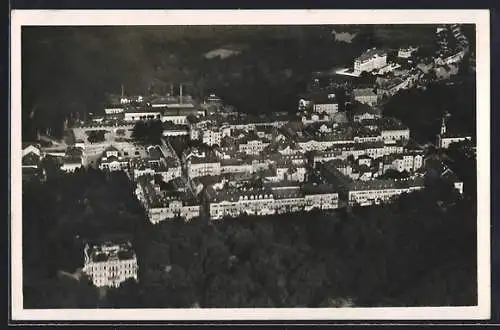 AK Franzensbad, Fliegeraufnahme des Ortes