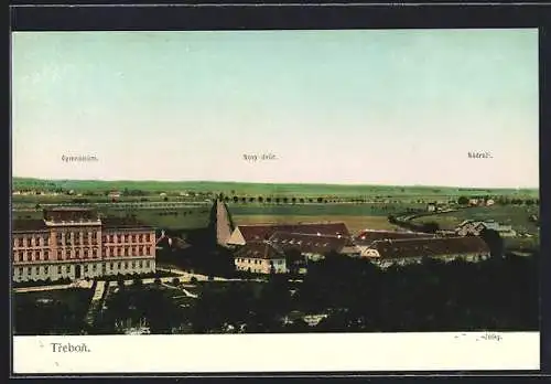 AK Trebon, Panorama Gymnasium, Novy dvur, Nadrazi