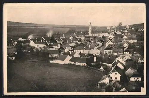 AK Husinec, Pohled, Totale aus der Vogelschau