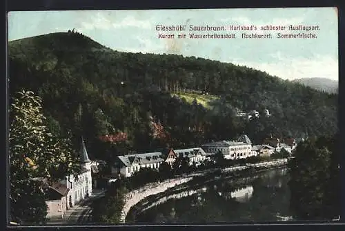 AK Giesshübl Sauerbrunn /Karlsbad, Panorama