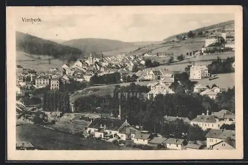 AK Winterberg, Ortsansicht von einem Hügel aus