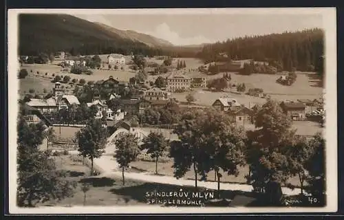 AK Spindelmühle / Spindleruv Mlyn, Ortsansicht aus der Vogelschau