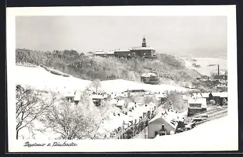 AK Náchod, Teilansicht im Schnee