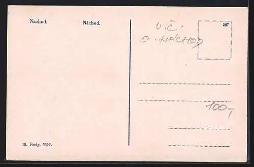 AK Nachod, Panorama über die Stadt