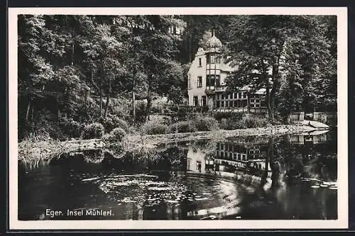 AK Eger, Insel Mühlerl mit Restaurant