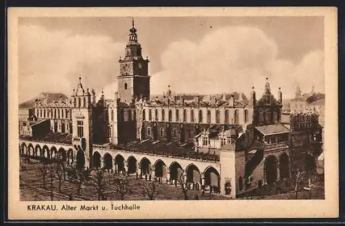 AK Krakau, Alter Markt und Tuchhalle