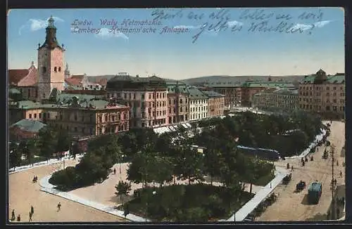 AK Lemberg-Lwow, Blick auf Heimann'sche Anlagen