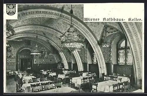 AK Wien, Restaurant Wiener Rathaus-Keller, Kronleuchter